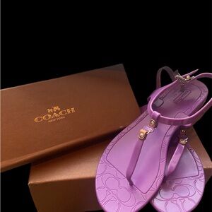 Coach Piccadilly Purple Jelly T-Strap - image 1